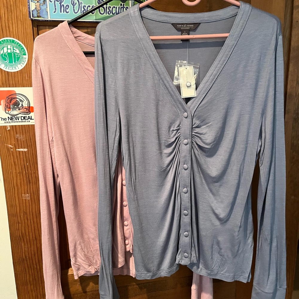 Periwinkle and Pink Button-Up shirt bundle